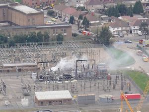 The North Hyde electrical substation which caught fire, forcing the closure of Heathrow Airport