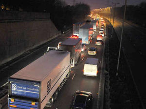 Supporting image for story: M5 closed after lorry crashes through barrier