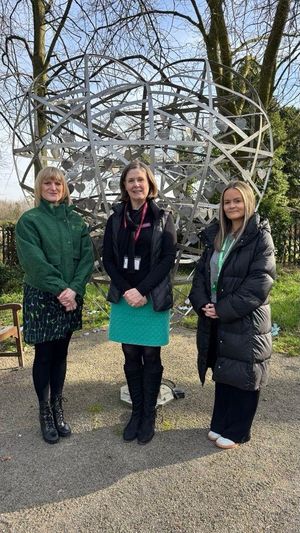 Pictured (left to right): Maxine Estevez (Communications Manager – M6toll), Kathryn Bowden (Trust Fundraiser – Katharine House Hospice) and Jo Brett (External Communications Assistant – M6toll)