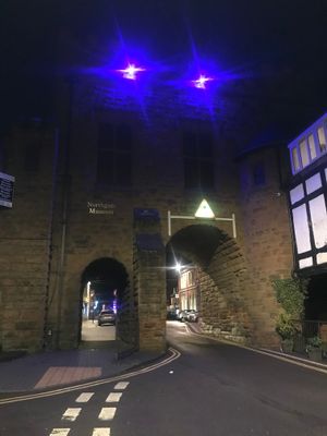 Northgate lit up in blue in tribute to the NHS. Photo: Councillor Kirstie Hurst-Knight