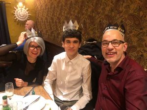 Madi with son Luca and husband Neil