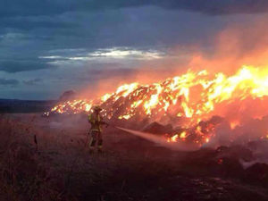 Supporting image for story: Straw blaze lights up The Wrekin