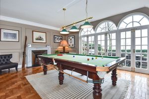 A billiards room and gymnasium are on the ground floor