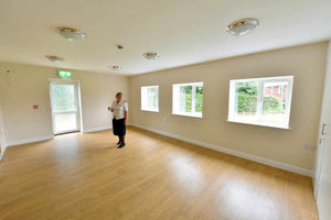 Linda Downward in the new meeting area