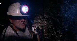 Richie gets a taste of the miner's life. Photo: BBC Inside Out 