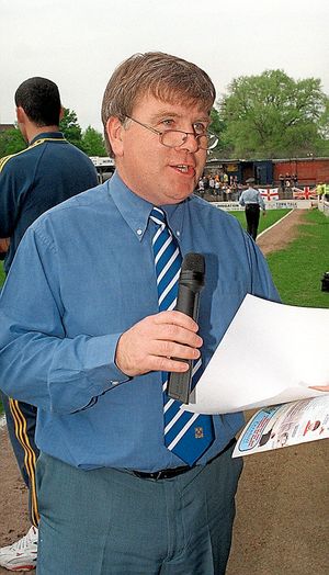 Shrewsbury Town announcer Ryan Jervis in action.