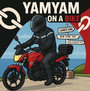 YamYam on a bike 
