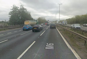 Minor disruption is being reported on the M6 due to a stranded bus