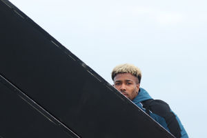 Adama Traore boards the plane to Spain (Photo by Isaac Parkin - WWFC/Wolves via Getty Images)