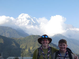 Beau Smith (right) with his brother Alfie took on the Himalayan Challenge this autumn