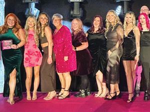 Fierce Hairdressing pictured with Sophia Hilton event host (far left) and The Salon Awards, founder Kate Jeffery (far right), Fierce Team Left to Right: 
	Tammy Mallett - Owner/Director 
Chelsey Bergin - Creative Stylist
Jenn Davis - Creative Stylist 
Donna Bishop - Creative Stylist 
Alex Jones - Apprentice
Rubie Fletcher - Apprentice 
Paige Walford - Apprentice 
Chloe Easley- Apprentice 
Cathy Riley - Front of House 
Stuart Mallett - Owner 
