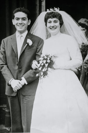 The couple on their wedding day in 1962