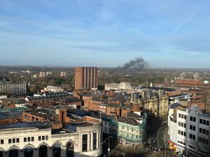 Supporting image for story: Thick black smoke seen billowing over Wolverhampton skyline after 'accidental' garden fire