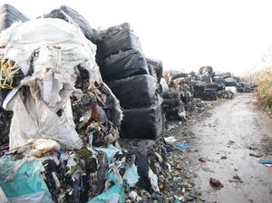 Waste left at the site