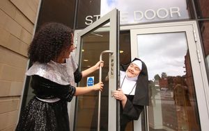 Heading in the Stage Door!