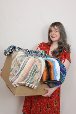 Chloe Francis, an entrepreneur and owner of Retro Chlo's Shop, in Nuneaton, Warwickshire