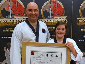 Supporting image for story: Excalibur ace gets a black belt at age 10