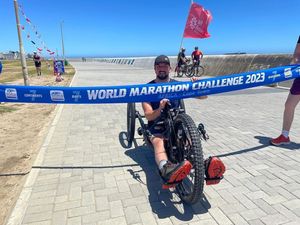 Darren Edwards in Cape Town, South Africa. Photo: www.facebook.com/thedisabledadventurer