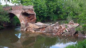 Eastham Bridge collapsed due to lorry traffic over the decades