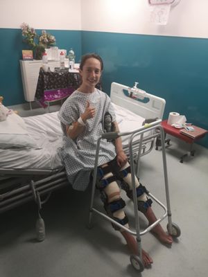 Leanne Buehling in hospital