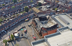 The Victoria Suite on Windmill Lane, in Smethwick, following the blaze