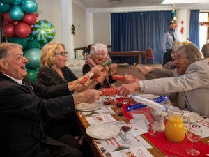 Supporting image for story: RAF veterans enjoy Christmas lunch at air base