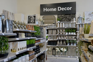 Home decor including indoor plants and trendy accessories. 