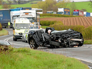 Supporting image for story: Woman airlifted to hospital after A49 smash