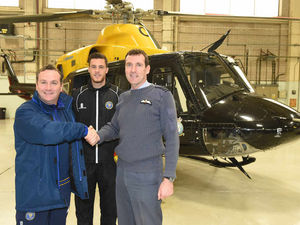 Supporting image for story: Shrewsbury Town boss Micky Mellon a real high flyer at RAF Shawbury