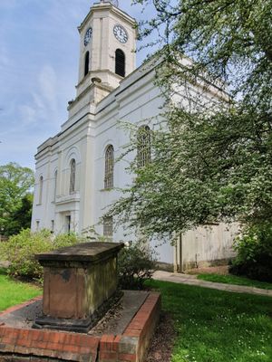 The cross had been removed from a grave on the church grounds