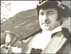 Derrick Price took over from his father as town crier in 1960