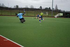 Stourport scores their first against Hampton.