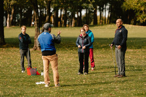 Golf coach Mark Shervill shares his skills with forces personnel