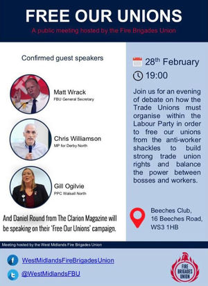 A message confirming guest speakers at the event, including Mr Williamson
