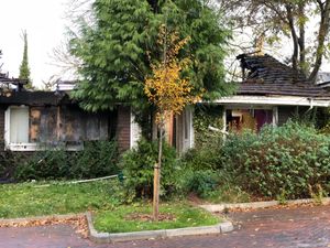 The bungalow in the aftermath of the blaze