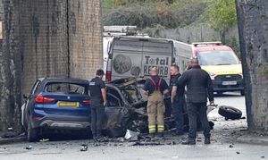 The scene of the crash on Saturday