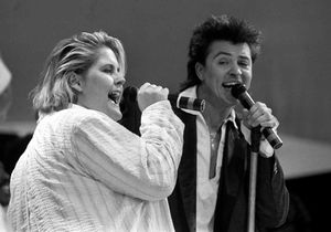 Paul with Alison Moyet at Live Aid