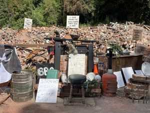 Supporting image for story: Remains of Crooked House pub fenced off as arson inquiry continues