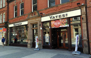 Yates's in Walsall, where the man was attacked