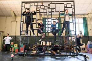 Matilda cast members during their first day of rehearsals. Pic: Helen Maybanks