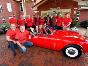 Supporting image for story: A real Triumph! Stunning classic sports car restoration which took 16 years raises £22,500 for Shropshire hospice