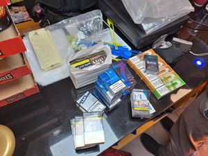 The illegal cigarettes seized in Bridgnorth