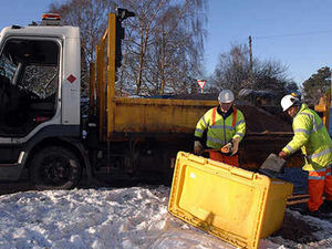 Supporting image for story: Grit bin stolen as supplies dwindle