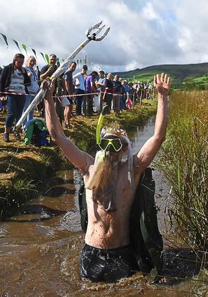 Chris Lyness, dressed as King Neptune, for the event