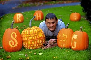 Pumpkins carved by Simon