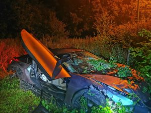 Supporting image for story: Driver 'inches from death' as post smashes through windscreen in early-hours crash