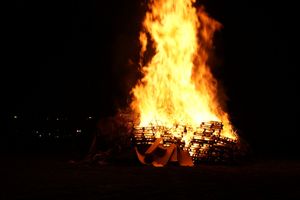 One of the bonfires held in the past at Brogyntyn Park
