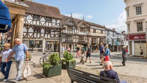 The property, on one of Ludlow's most picturesque streets, is to be auctioned later this month.