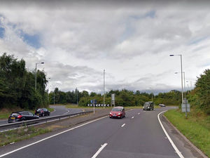 Supporting image for story: Shrewsbury A5 roundabout in the dark because of lighting fault