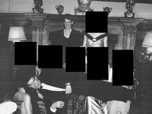 Supporting image for story: Andrew’s head near woman’s lap features in huge Epstein photo dump